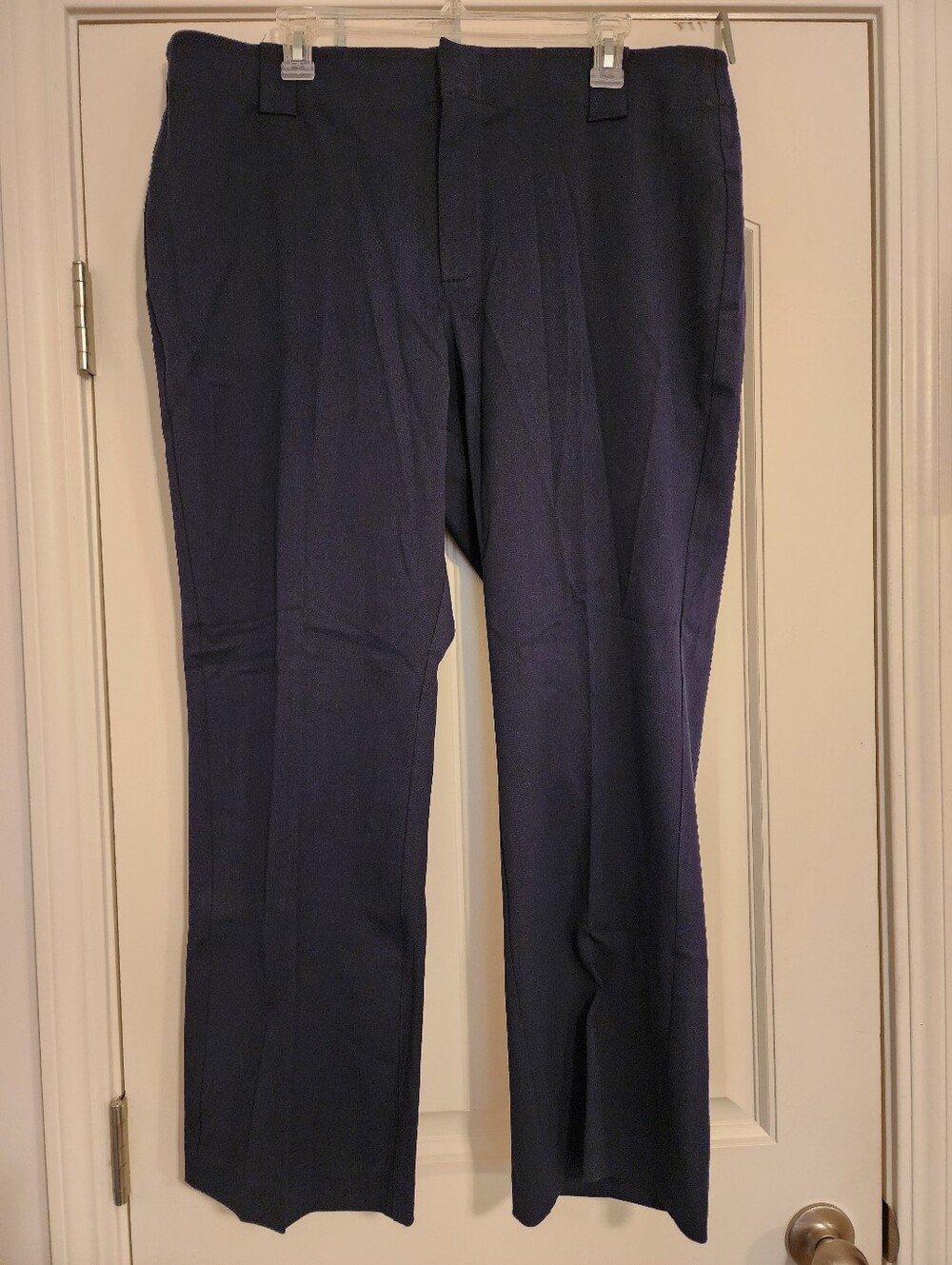 Nic & Zoe NWT $168 Women's Navy Trousers Short Girl Friendly 16W Career Office